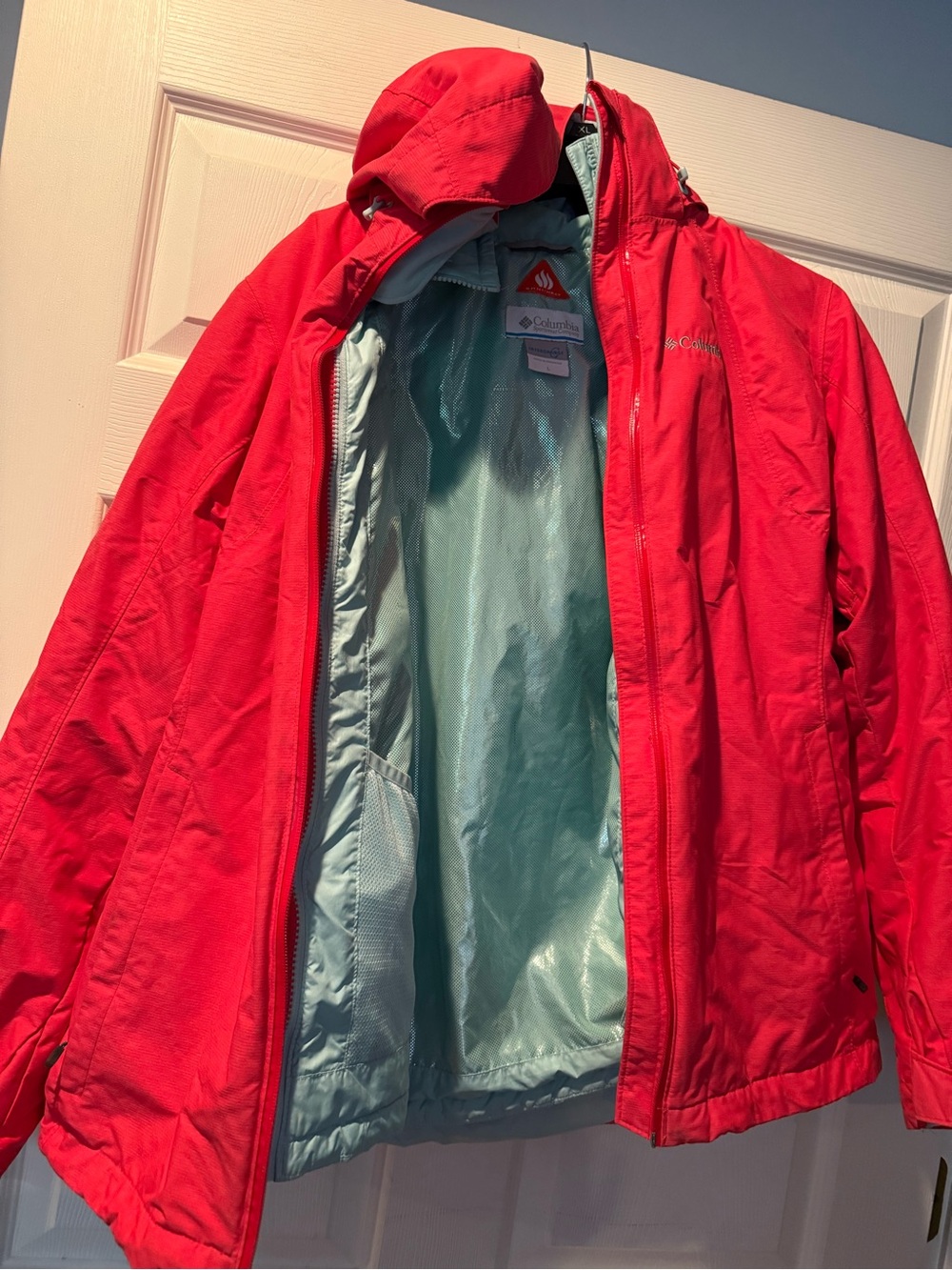 Columbia women's Omniheat Red Hooded Jacket